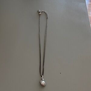 Brighton Silver Necklace with Pearl Pendant